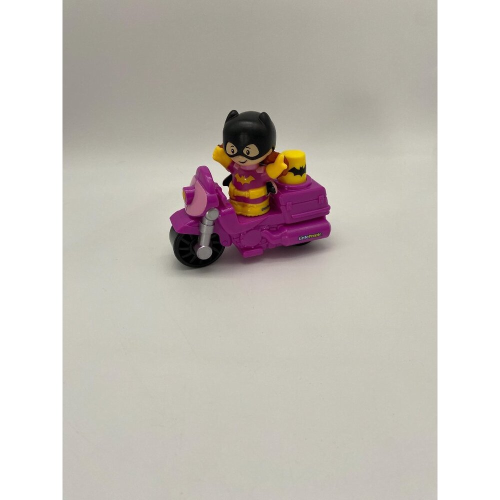 Fisher-Price DC Super Friends Batman Batgirl Motorcycle Figurine Toy